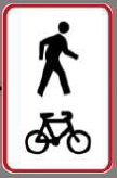 Shared path sign.