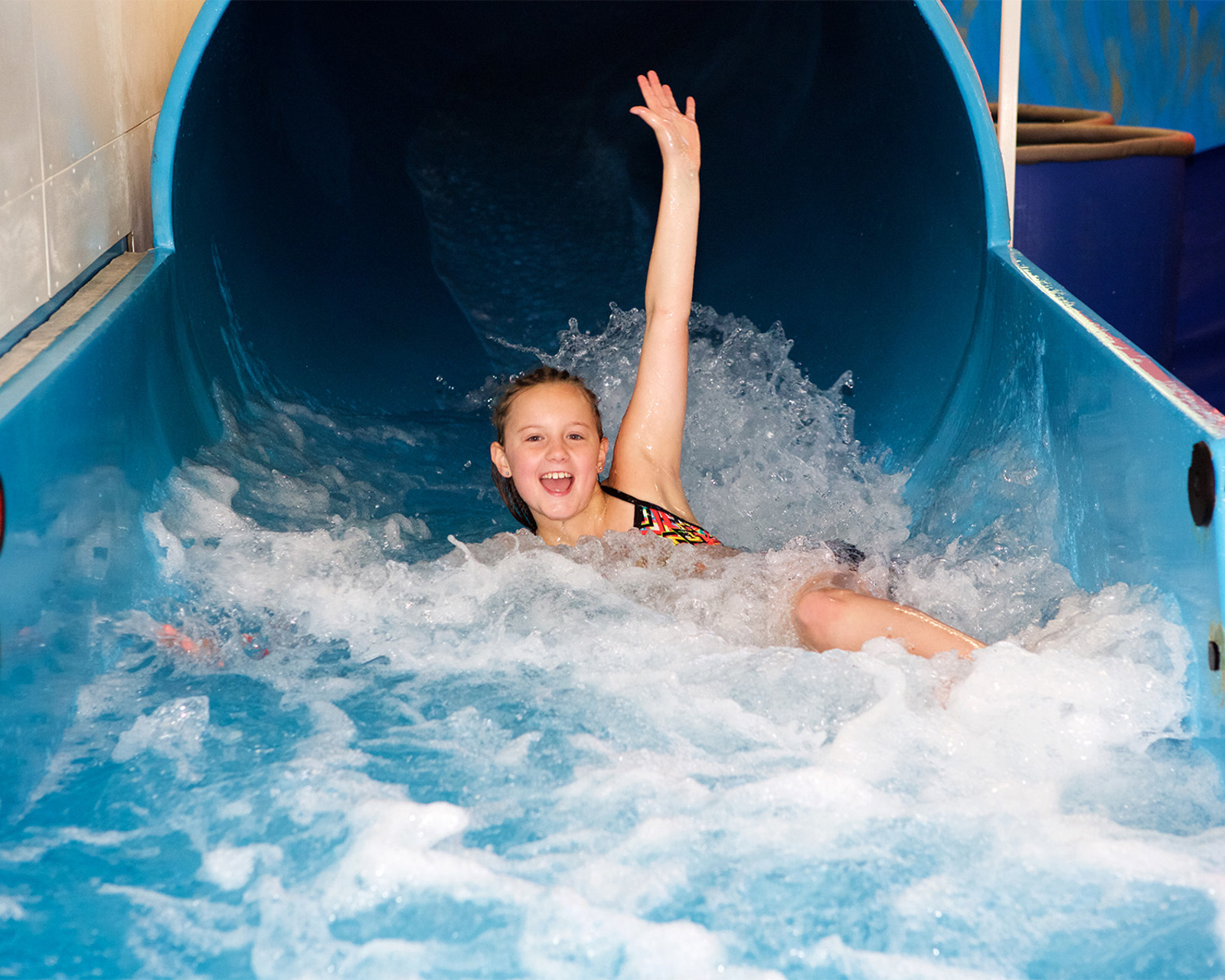 girl on hydroslide.