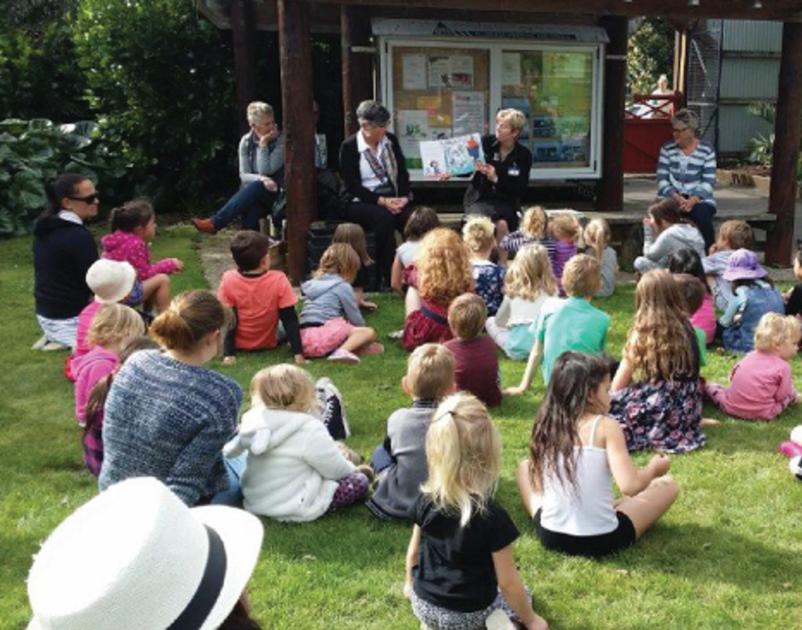 Children listening to a story