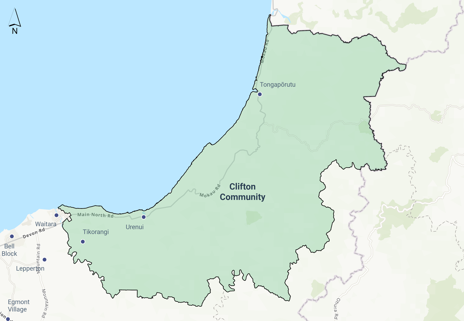 Clifton Community Board map.