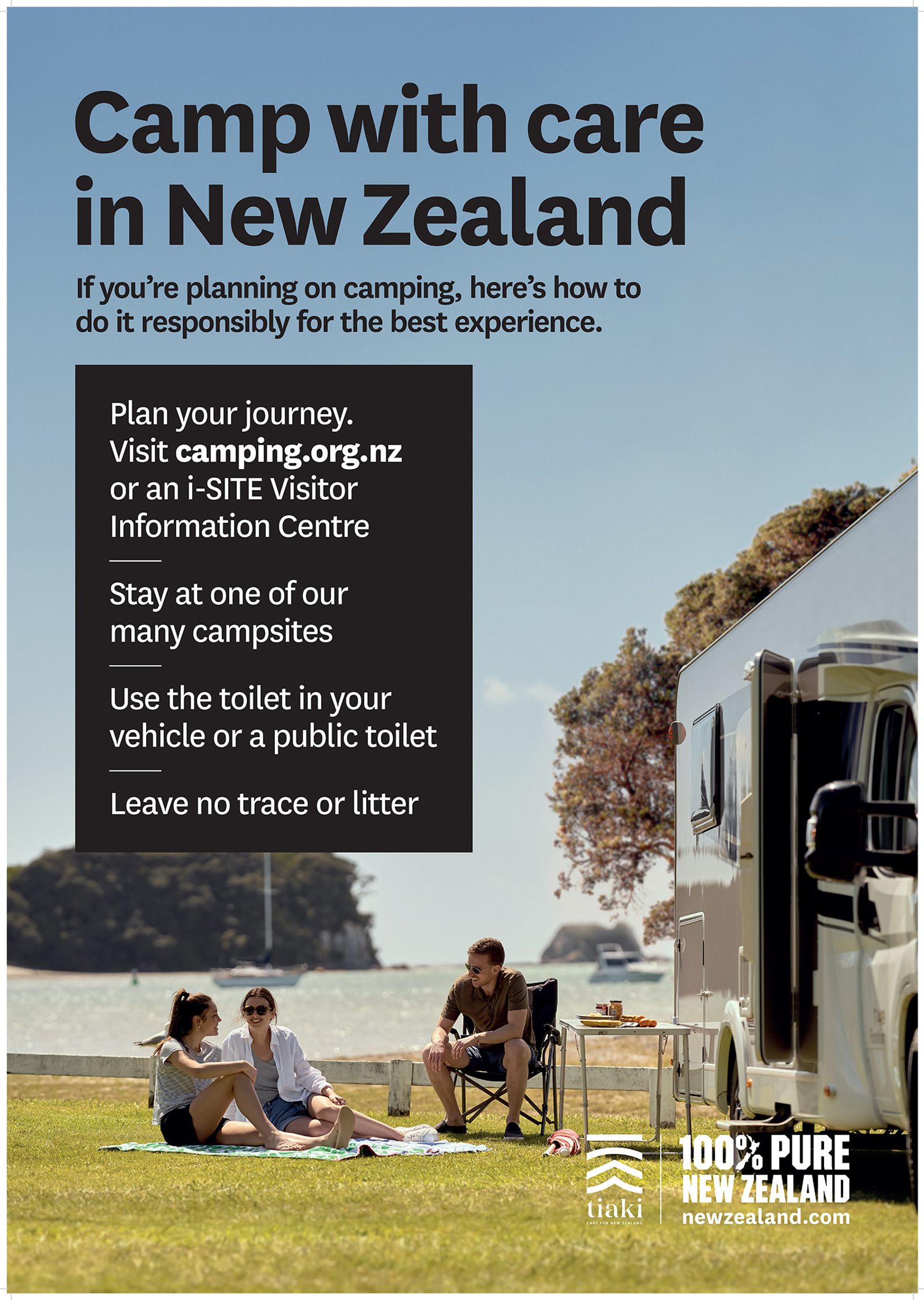Camp with care in New Zealand.