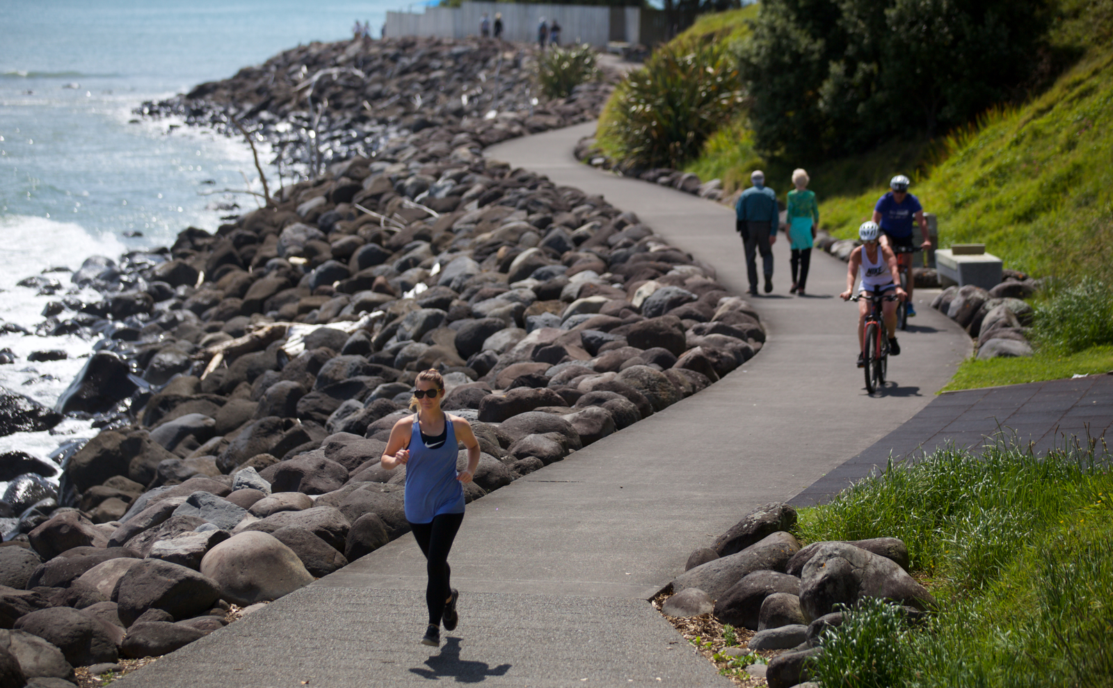 People on walkway