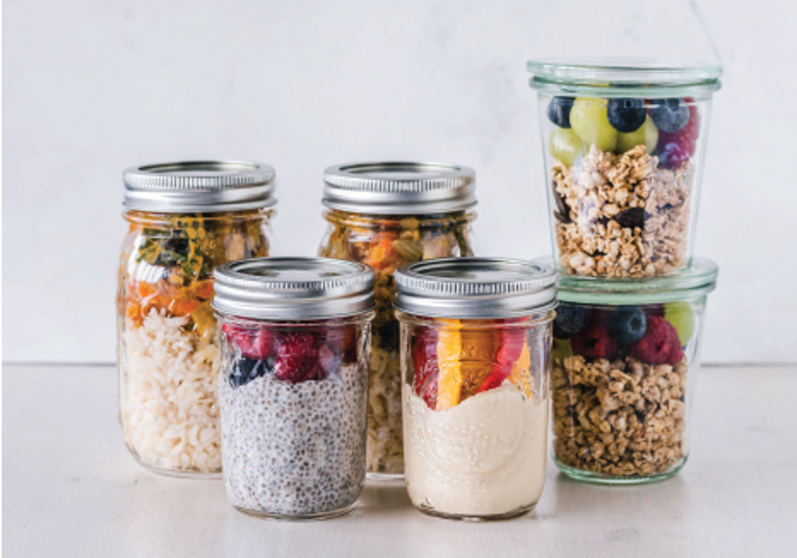 Jars of food