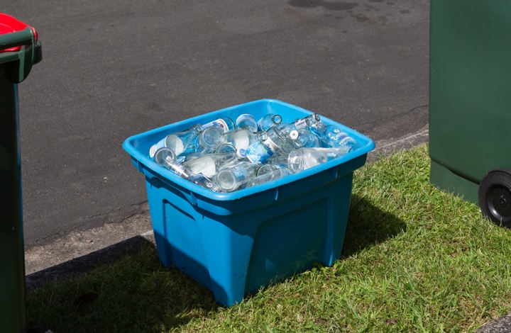 Glass bottles in a crate