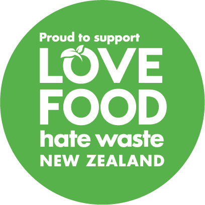 Love Food Hate Waste New Zealand logo.