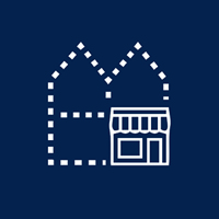 Lack of residential community icon 