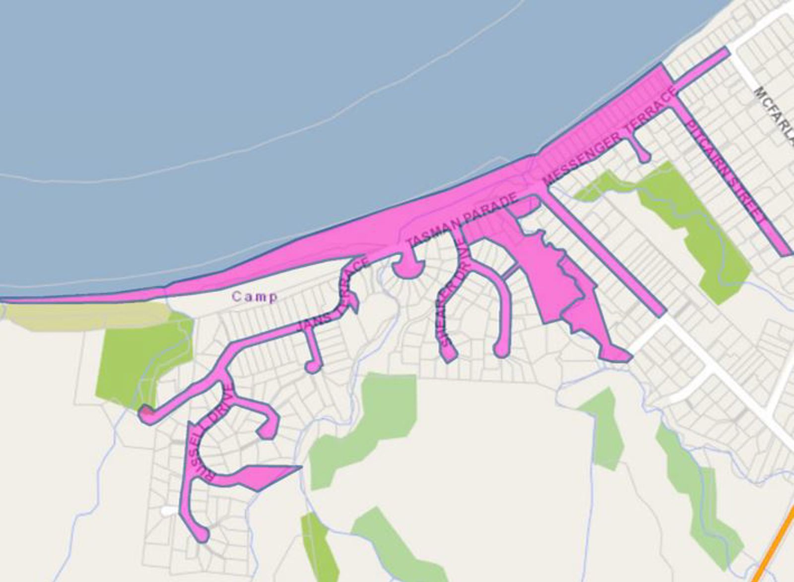 Alcohol ban map of Ōākura
