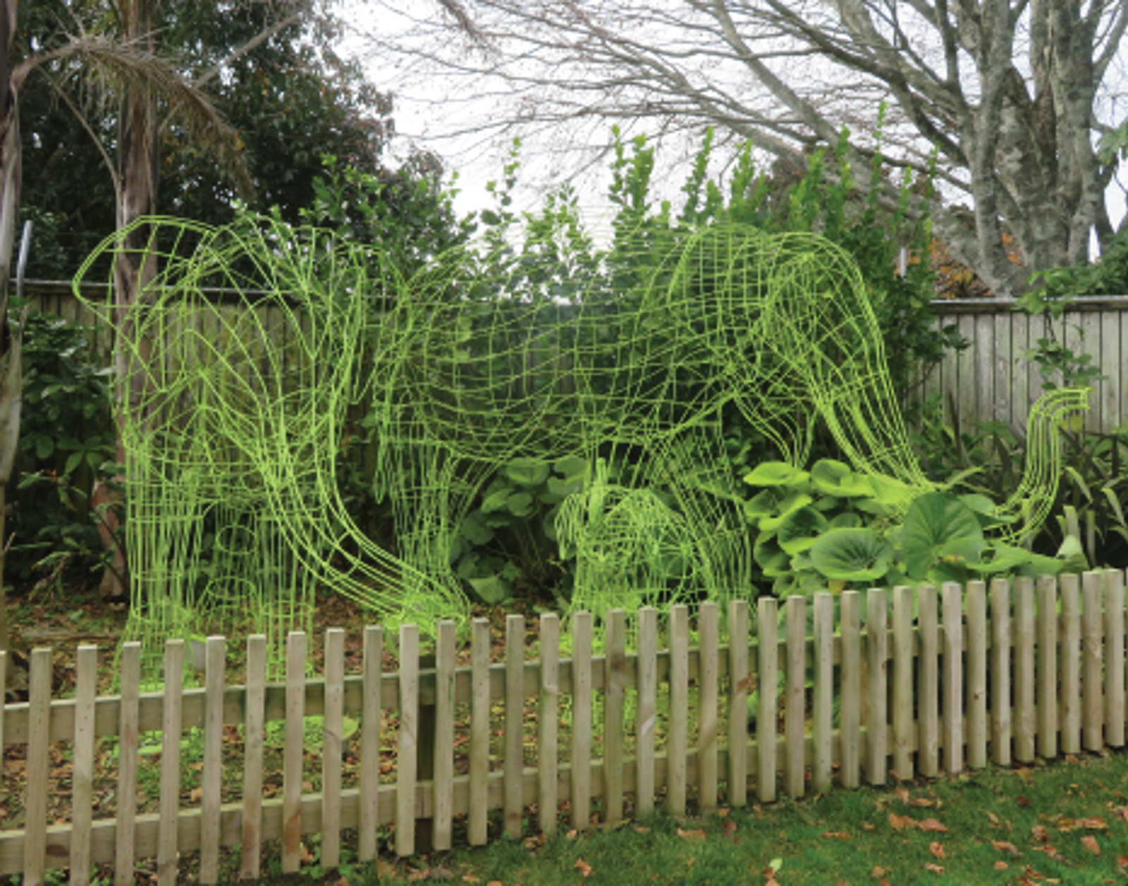 Wicker elephant display 